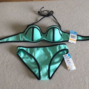 California waves small bikini top and bottom